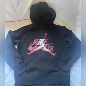 Jordan hoodie black and maroon kids